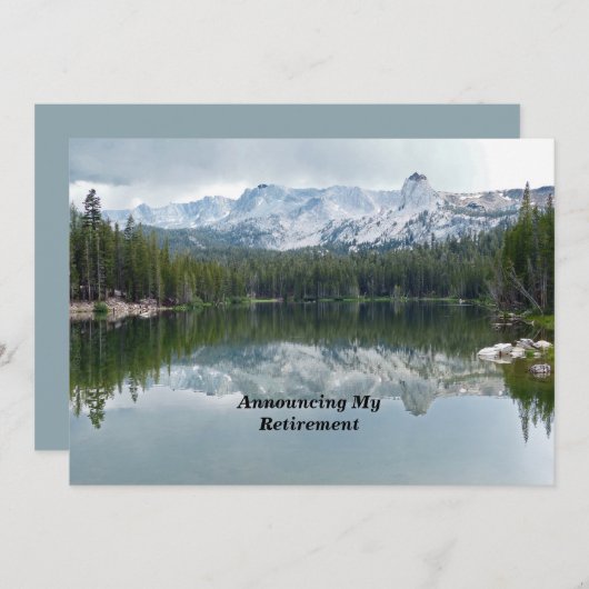 Bezinning bij ouderschapskoninklijke bergen aankondiging (Voorkant / Achterkant)