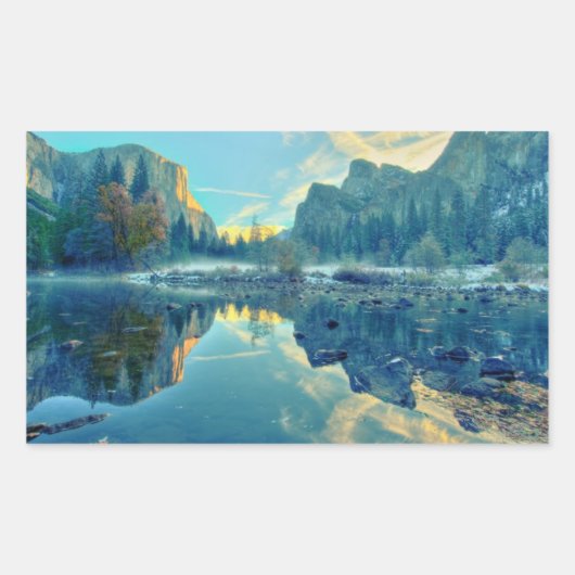 Bezinning El Capitan en drie broers Rechthoekige Sticker (Voorkant)