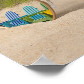 Bezinning van "Beach Chairs" in zonnebrillen Poster (Hoek)