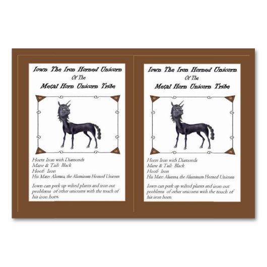 Bezit de Iron-Horned Unicorn Trading Kaart (Voorkant)