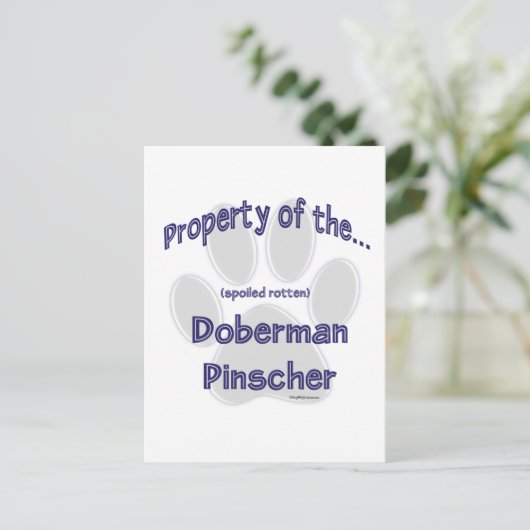 Bezit Doberman Pinscher Briefkaart (Staand voorkant)