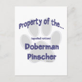 Bezit Doberman Pinscher Briefkaart (Voorkant)