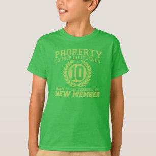 BEZIT Dubbele DIGITS Club Nieuw lid 10e B-dag T-shirt