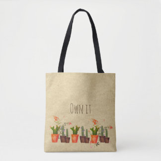 BEZIT HET Cacti Cactus Boodschappentas - Gepersona Tote Bag