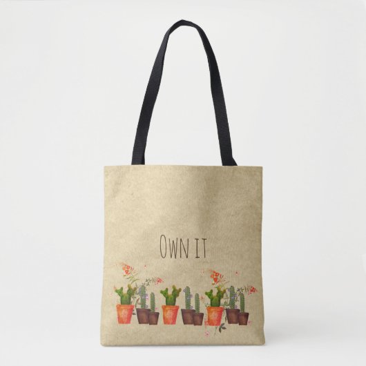BEZIT HET Cacti Cactus Boodschappentas - Gepersona Tote Bag (Voorkant)