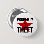Bezit is Theft - Anarchistische communistische com Ronde Button 5,7 Cm (Voorkant /achterkant)