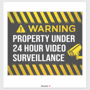 Bezit onder 24 uur videobewaking sticker