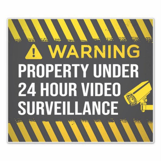 Bezit onder 24 uur videobewaking sticker (Voorkant)