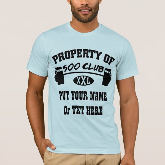 Bezit van 500 Club XXL Mans Bella Canvas T T-shirt (Voorkant)