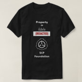 Bezit van de Adele [REDACTED] SCP Foundation T-shirt (Design voorkant)