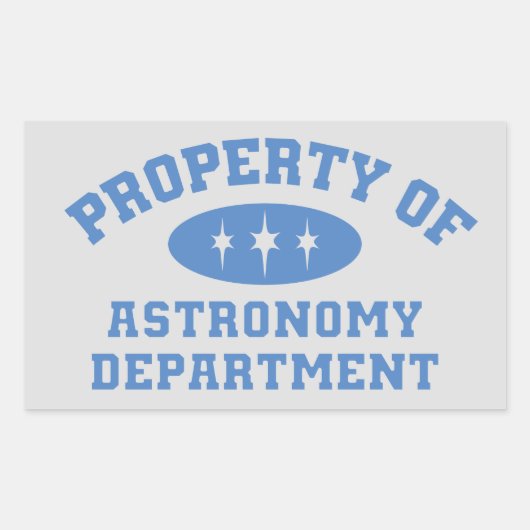 Bezit van de afdeling Astronomie Rechthoekige Sticker (Voorkant)