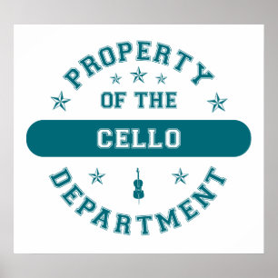 Bezit van de afdeling Cello Poster