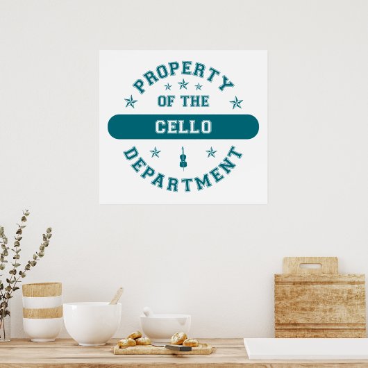 Bezit van de afdeling Cello Poster (Keuken)