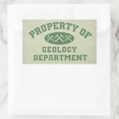 Bezit van de afdeling Geologie Rechthoekige Sticker (Tas)