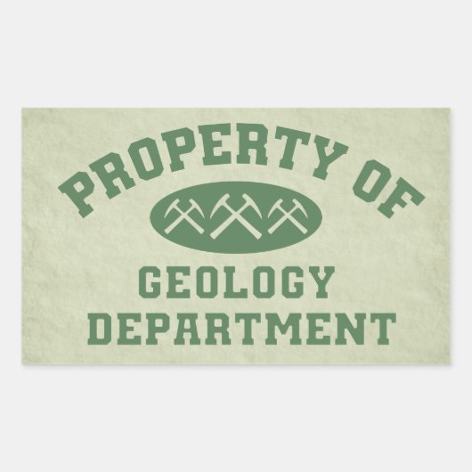 Bezit van de afdeling Geologie Rechthoekige Sticker (Voorkant)