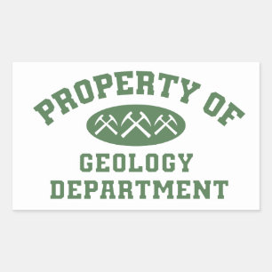 Bezit van de afdeling Geologie Rechthoekige Sticker