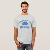 Bezit van de afdeling Landbouw (blauw) T-shirt (Voorkant volledig)