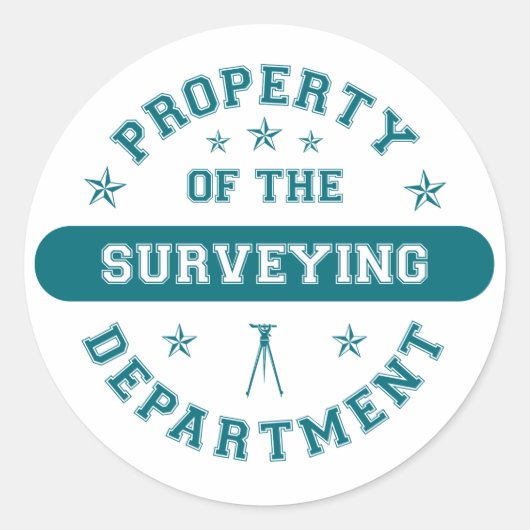 Bezit van de afdeling Onderzoek Ronde Sticker (Voorkant)