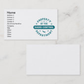 Bezit van de afdeling radiocontrole visitekaartje (Voorkant / Achterkant)