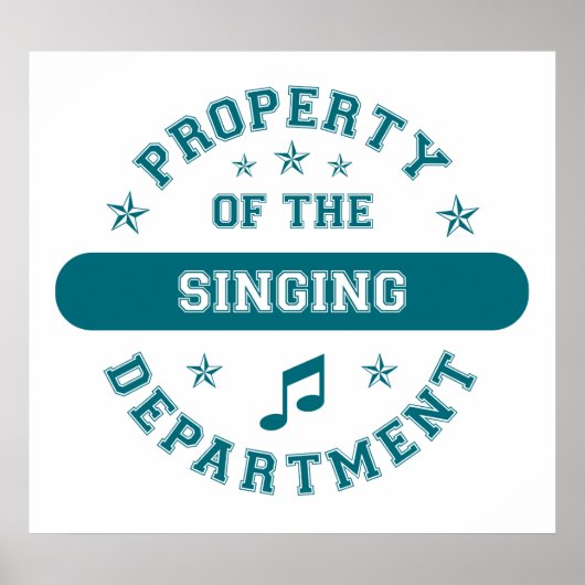 Bezit van de afdeling Singing Poster (Voorkant)