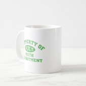 Bezit van de afdeling Wiskunde (groen) Koffiemok (Voorkant links)