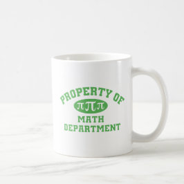 Bezit van de afdeling Wiskunde (groen) Koffiemok