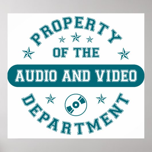 Bezit van de Audio en Video Afdeling Poster (Voorkant)
