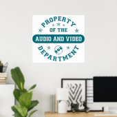Bezit van de Audio en Video Afdeling Poster (Thuiskantoor)