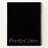 Bezit van de Gepersonaliseerde Roze Ballet Dancer  Notitieboek (Achterkant)