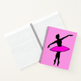 Bezit van de Gepersonaliseerde Roze Ballet Dancer  Notitieboek
