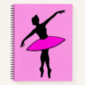 Bezit van de Gepersonaliseerde Roze Ballet Dancer  Notitieboek (Voorkant)