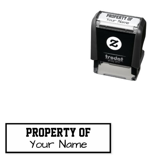 Bezit van de zelfinkende stempel van de sjabloon (In situ)