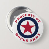 Bezit van Doug's Army Ronde Button 7,6 Cm (Voorkant /achterkant)