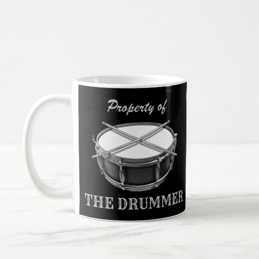 Bezit van drummer Snare Drum Drumsticks Drumming Koffiemok (Links)