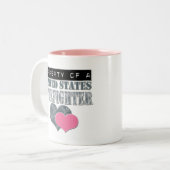 Bezit van een Amerikaanse brandweerman Tweekleurige Koffiemok (Voorkant links)