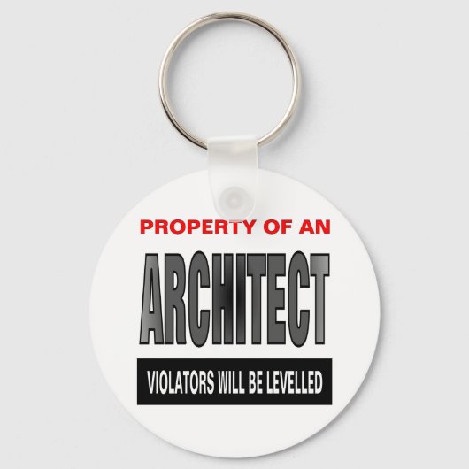 Bezit van een architect sleutelhanger (Voorkant)