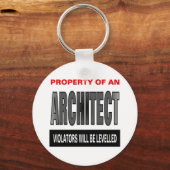 Bezit van een architect sleutelhanger (Voorkant)