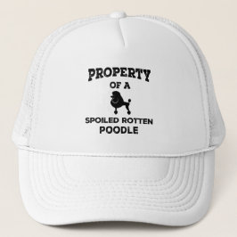 Bezit van een bedorven poedel hond trucker pet