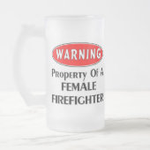 Bezit van een brandweerman van een Vrouw Matglas Bierpul (Links)