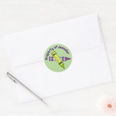 Bezit van een gepersonaliseerde groene Paarse Cray Ronde Sticker (Envelop)