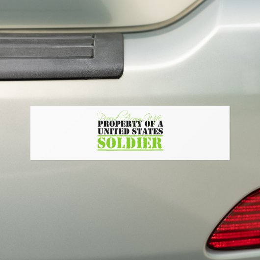 Bezit van een soldaat bumpersticker (Op auto)