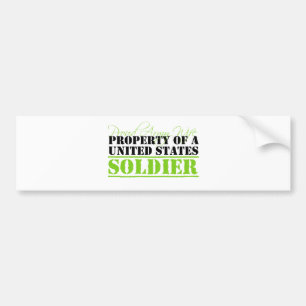 Bezit van een soldaat bumpersticker