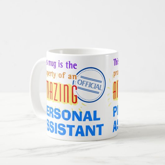 Bezit van een Verbluffende Persoonlijke Medewerker Koffiemok (Voorkant links)
