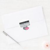 Bezit van een veteraan uit de Verenigde Staten Ronde Sticker (Envelop)