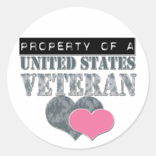 Bezit van een veteraan uit de Verenigde Staten Ronde Sticker