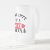 Bezit van een Wise Latina-Mok Matglas Bierpul (Voorkant rechts)