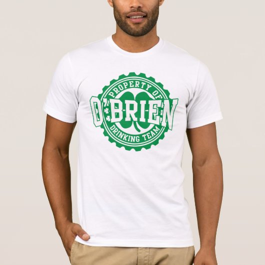 Bezit van het Drink team van O'Brien Irish T-shirt (Voorkant)
