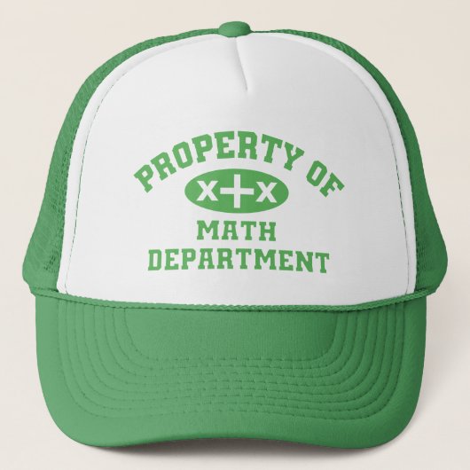 Bezit van het (groene) Pet van de afdeling Wiskund (Voorkant)