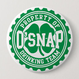 Bezit van het Ierse Drink team van O'snap Ronde Button 4,0 Cm