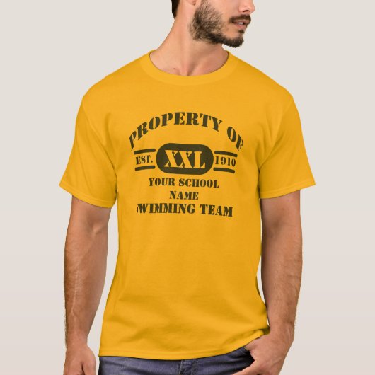 Bezit van het Zwemende Team T-Shirt (Voorkant)